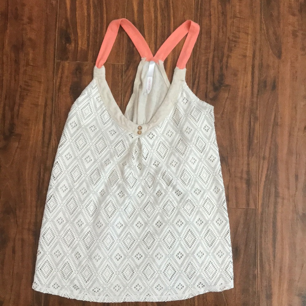 Xhilaration Tank Top with Coral Staps